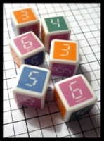 Dice : Dice - 6D - Mixed Colors Numerals - Ebay Feb 2011